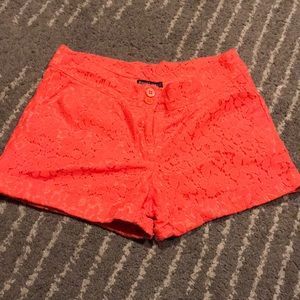 Coral Lace Shorts